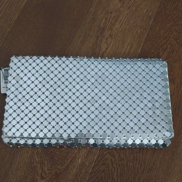 Party Bags | PARFOIS Womens Big Mesh Party Clutch Silver - Picture 5 of 5